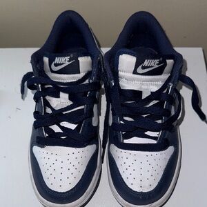 Nike Dunks Navy and White low kids Sneakers